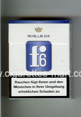 F 6 (german version) (design 3) (Blue) ( hard box cigarettes )