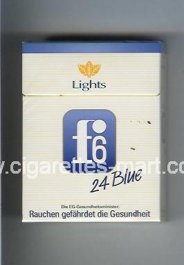 F 6 (german version) (design 3) (Blue / Lights) ( hard box cigarettes )