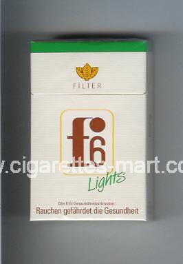 F 6 (german version) (design 3) (Lights / Filter) ( hard box cigarettes )