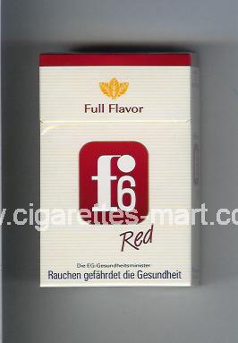 F 6 (german version) (design 3) (Red / Full Flavor) ( hard box cigarettes )