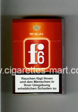 F 6 (german version) (design 3) (Sun) ( hard box cigarettes )