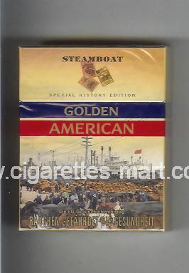 Golden American (german version) (collection design 1I) (Steamboat) ( hard box cigarettes )