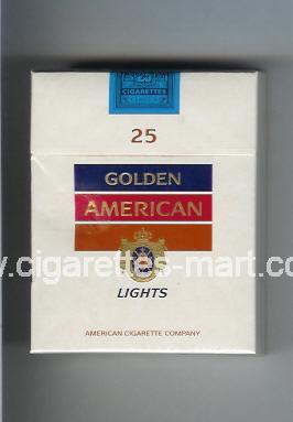 Golden American (german version) (design 1) (Lights) (white) ( hard box cigarettes )