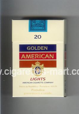 Golden American (german version) (design 1) (Lights) (yellow) ( hard box cigarettes )