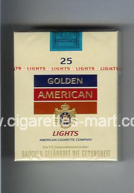 Golden American (german version) (design 1) (Lights) (yellow) ( hard box cigarettes )