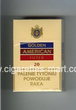 Golden American (german version) (design 2) (Filter) ( hard box cigarettes )