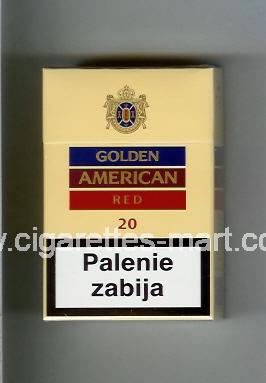 Golden American (german version) (design 2) (Red) ( hard box cigarettes )