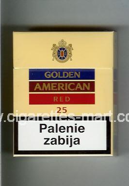 Golden American (german version) (design 2) (Red) ( hard box cigarettes )