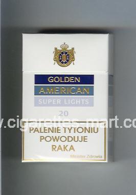 Golden American (german version) (design 2) (Super Lights) ( hard box cigarettes )