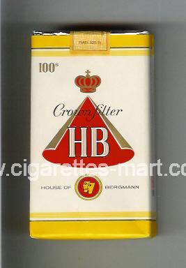 HB (german version) (design 1) (Crown Filter) ( soft box cigarettes )