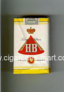 HB (german version) (design 1) (Kronen Filter) ( soft box cigarettes )