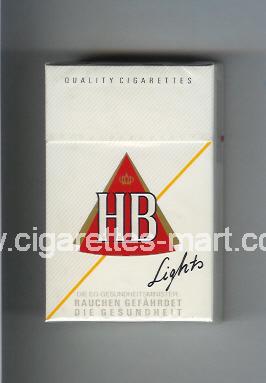 HB (german version) (design 2A) (Lights) ( hard box cigarettes )