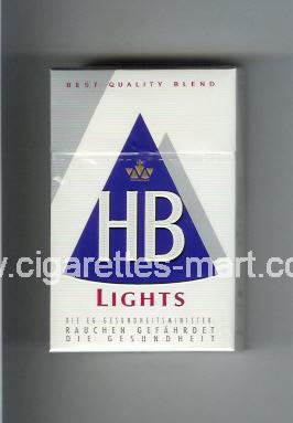 HB (german version) (design 3A) (Lights / Best Quality Blend) ( hard box cigarettes )