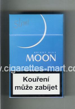 Moon (german version) (design 4) (Slims / Bright Blue) ( hard box cigarettes )