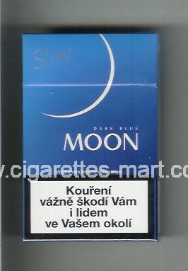 Moon (german version) (design 4) (Slims / Dark Blue) ( hard box cigarettes )