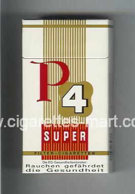 P 4 (german version) (design 2) (Super) ( hard box cigarettes )