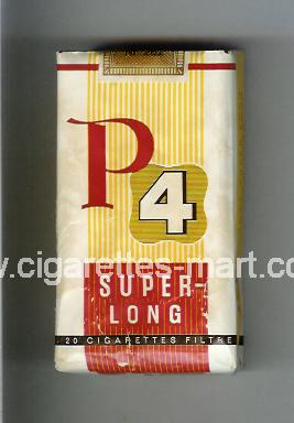 P 4 (german version) (design 2) (Super - Long) ( soft box cigarettes )