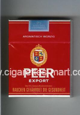 Peer (design 9) (Export / Aromatisch Wurzig) ( hard box cigarettes )