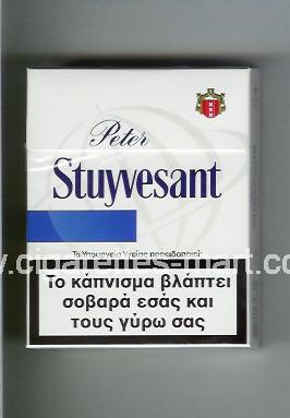 Peter Stuyvesant (design 6) (white & blue) ( hard box cigarettes )