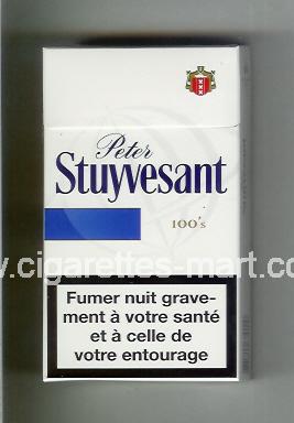 Peter Stuyvesant (design 6) (white & blue) ( hard box cigarettes )