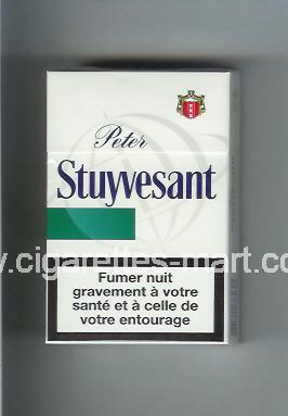 Peter Stuyvesant (design 6) (white & green) ( hard box cigarettes )
