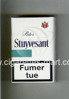 Peter Stuyvesant (design 6) (white & light green) ( hard box cigarettes )
