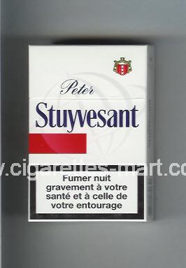 Peter Stuyvesant (design 6) (white & red) ( hard box cigarettes )