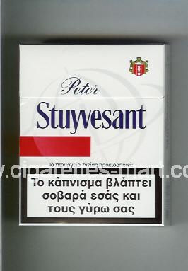 Peter Stuyvesant (design 6) (white & red) ( hard box cigarettes )