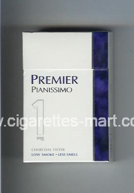 Premier (german version) (design 1) (Pianissimo / 1 mg) ( hard box cigarettes )