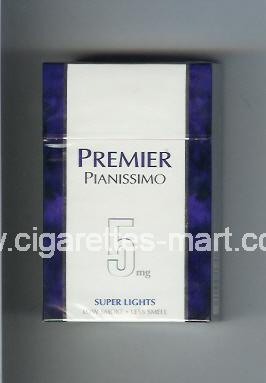 Premier (german version) (design 1A) (Pianissimo / 5 mg / Super Lights) ( hard box cigarettes )