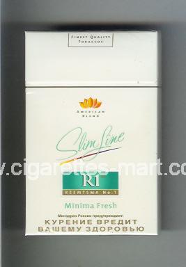 R 1 (design 3) (American Blend / Slim Line / Minima Fresh) ( hard box cigarettes )