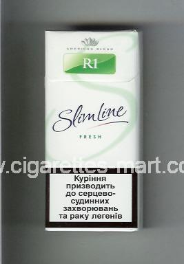 R 1 (design 4) (Slim Line / American Blend / Fresh) ( hard box cigarettes )