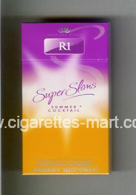 R 1 (design 4A) (Super Slims / American Blend / Summer Coctail) ( hard box cigarettes )