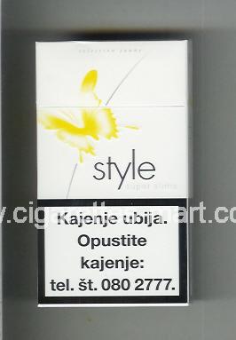 Style (german version) (design 2) (Selection Jaune / Super Slims) ( hard box cigarettes )