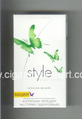 Style (german version) (design 2A) (Super Slims / Selection Menthe) (Aktsia) (T) ( hard box cigarettes )