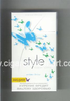 Style (german version) (design 2B) (Super Slims / Arome Brize) (Aktsia) (T) ( hard box cigarettes )