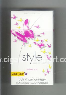 Style (german version) (design 2B) (Super Slims / Arome Ete) (Aktsia) (T) ( hard box cigarettes )