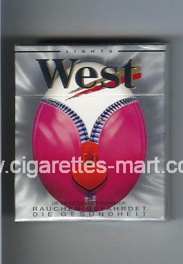 West (collection design 10H) (Lights) ( hard box cigarettes )