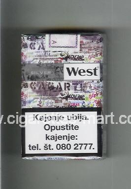 West (collection design 22A) (Silver) ( soft box cigarettes )