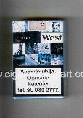 West (collection design 22C) (Blue) ( soft box cigarettes )