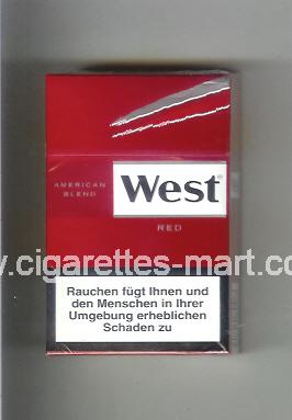 West (design 10) (American Blend / Red) ( hard box cigarettes )