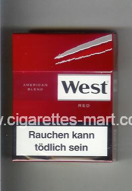 West (design 10) (American Blend / Red) ( hard box cigarettes )