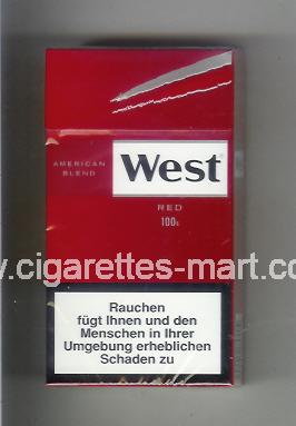 West (design 10) (American Blend / Red) ( hard box cigarettes )