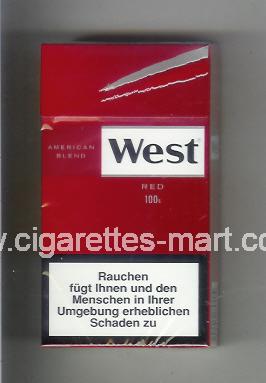 West (design 10) (American Blend / Red) ( hard box cigarettes )