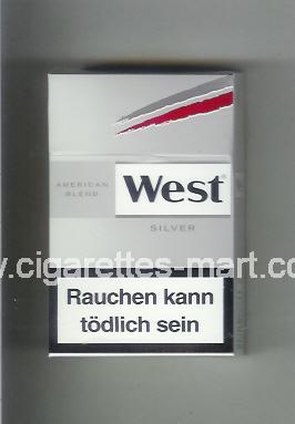 West (design 10) (American Blend / Silver) ( hard box cigarettes )