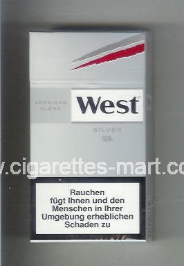 West (design 10) (American Blend / Silver) ( hard box cigarettes )