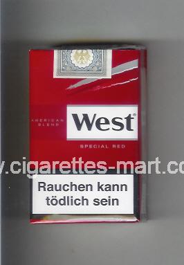 West (design 10) (American Blend / Special Red) ( soft box cigarettes )