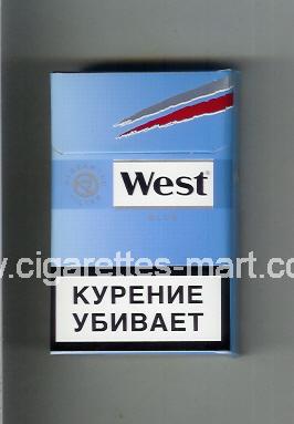 West (design 10A) (Blue) ( hard box cigarettes )
