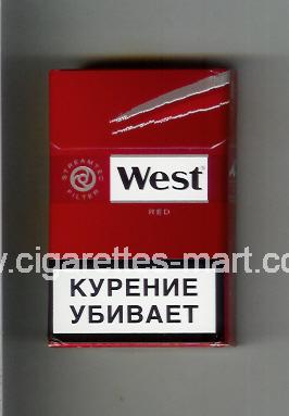 West (design 10A) (Red) ( hard box cigarettes )