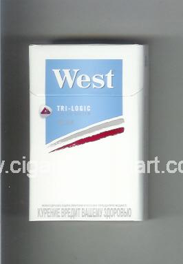 West (design 13) (Tri - Logic / Blue) ( hard box cigarettes )